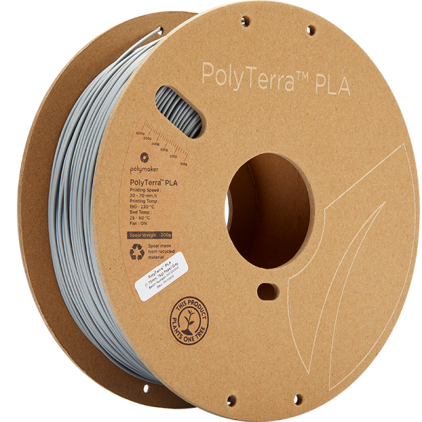 Polymaker | PolyTerra&trade; PLA - Fossil Grey (1.75mm/1kg)